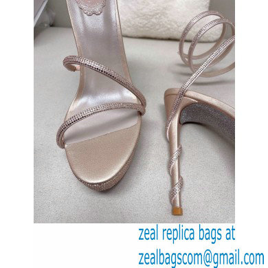 Rene Caovilla platform 13.5cm Margot crystal Sandals Satin 04
