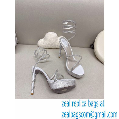 Rene Caovilla platform 13.5cm Margot crystal Sandals Satin 05 - Click Image to Close