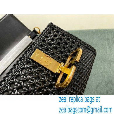 VALENTINO SMALL VSLING HANDBAG IN WOVEN METALLIC NAPPA BLACK 2023