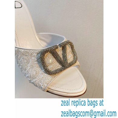 Valentino Crystal VLogo Signature Sequin mules 15 2023