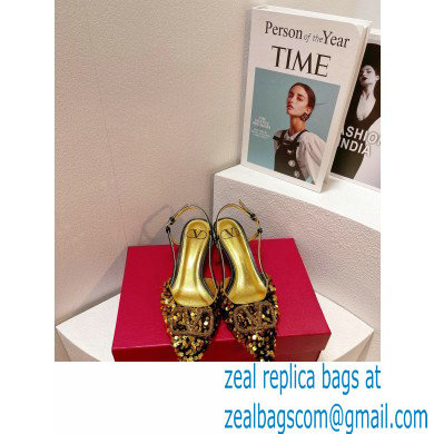 Valentino Crystal VLogo Signature Sequin slingback pumps 01 2023