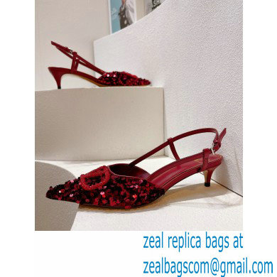 Valentino Crystal VLogo Signature Sequin slingback pumps 07 2023