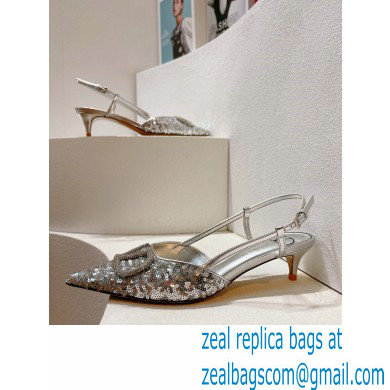 Valentino Crystal VLogo Signature Sequin slingback pumps 11 2023