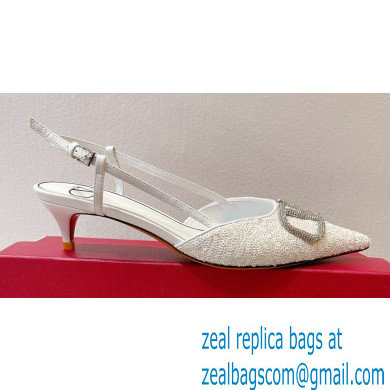 Valentino Crystal VLogo Signature Sequin slingback pumps 15 2023