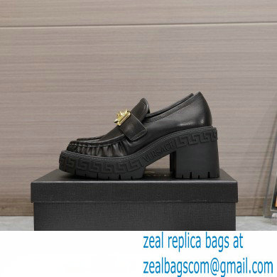 Versace Heel 8cm Medusa Biggie Loafers Black 2023