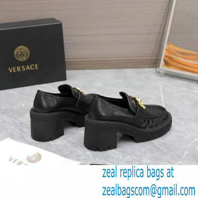 Versace Heel 8cm Medusa Biggie Loafers Black 2023