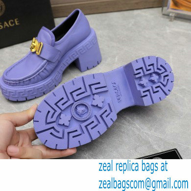 Versace Heel 8cm Medusa Biggie Loafers Lilac 2023