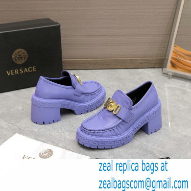 Versace Heel 8cm Medusa Biggie Loafers Lilac 2023