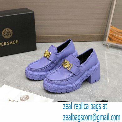 Versace Heel 8cm Medusa Biggie Loafers Lilac 2023