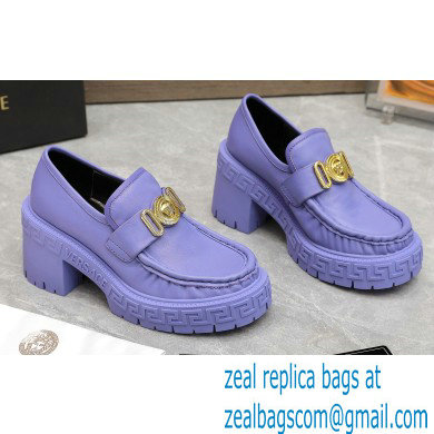 Versace Heel 8cm Medusa Biggie Loafers Lilac 2023