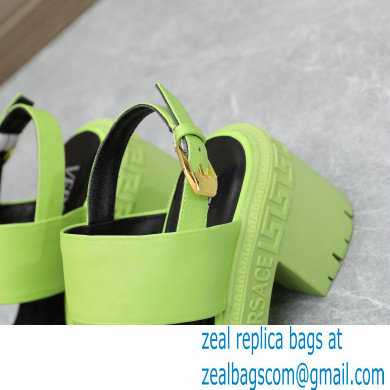 Versace Heel 8cm Medusa Biggie Sandals Green 2023