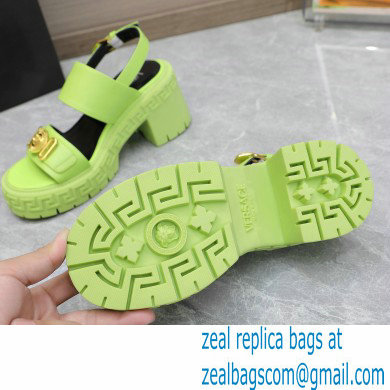 Versace Heel 8cm Medusa Biggie Sandals Green 2023 - Click Image to Close