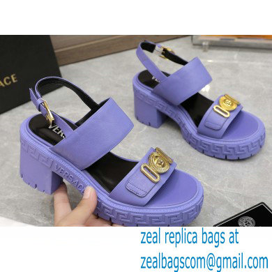 Versace Heel 8cm Medusa Biggie Sandals Lilac 2023 - Click Image to Close