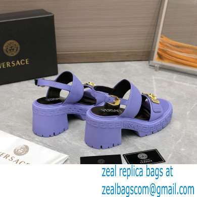 Versace Heel 8cm Medusa Biggie Sandals Lilac 2023 - Click Image to Close