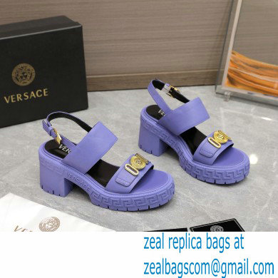 Versace Heel 8cm Medusa Biggie Sandals Lilac 2023