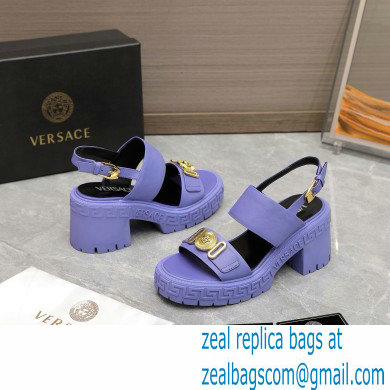 Versace Heel 8cm Medusa Biggie Sandals Lilac 2023