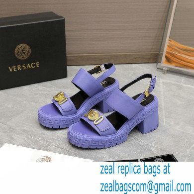 Versace Heel 8cm Medusa Biggie Sandals Lilac 2023