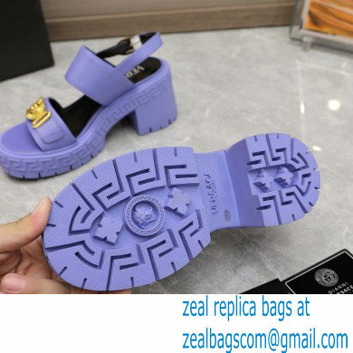 Versace Heel 8cm Medusa Biggie Sandals Lilac 2023 - Click Image to Close