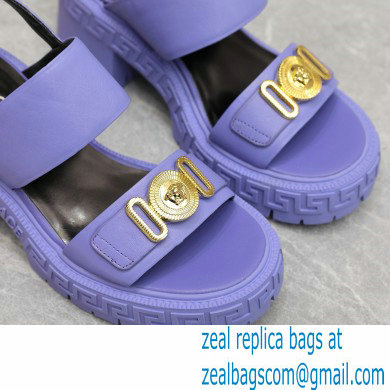 Versace Heel 8cm Medusa Biggie Sandals Lilac 2023 - Click Image to Close