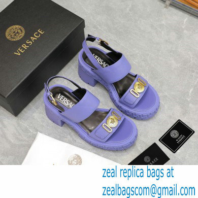 Versace Heel 8cm Medusa Biggie Sandals Lilac 2023