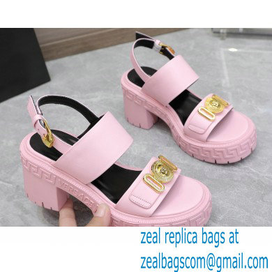 Versace Heel 8cm Medusa Biggie Sandals Pink 2023