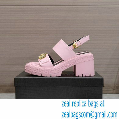 Versace Heel 8cm Medusa Biggie Sandals Pink 2023