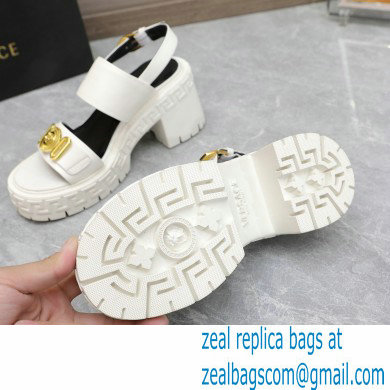 Versace Heel 8cm Medusa Biggie Sandals White 2023