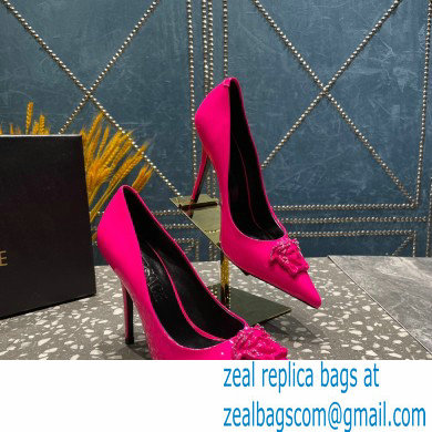 Versace Heel 9.5cm La Medusa Pumps Patent Fuchsia 2023