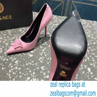 Versace Heel 9.5cm La Medusa Pumps Patent Pink 2023