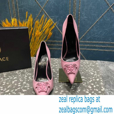 Versace Heel 9.5cm La Medusa Pumps Patent Pink 2023 - Click Image to Close