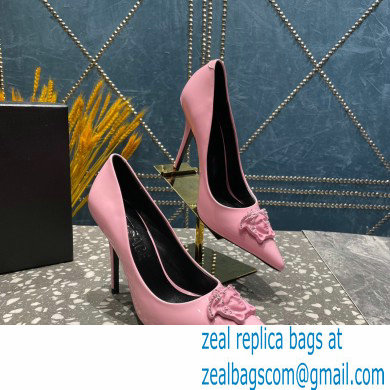 Versace Heel 9.5cm La Medusa Pumps Patent Pink 2023