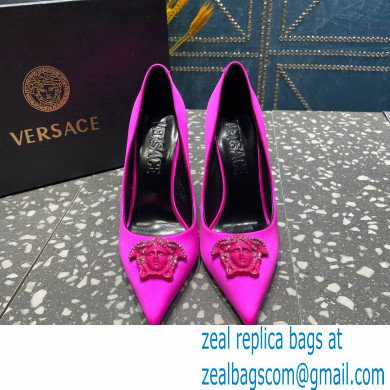 Versace Heel 9.5cm La Medusa Pumps Satin Fuchsia 2023