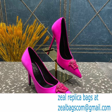 Versace Heel 9.5cm La Medusa Pumps Satin Fuchsia 2023