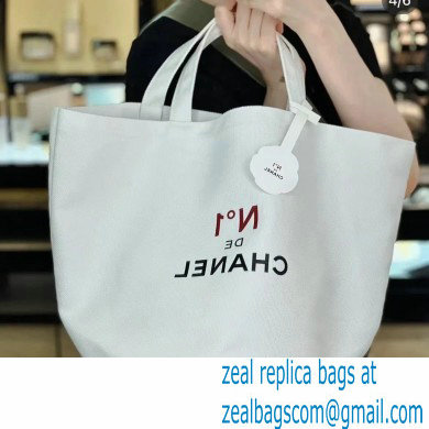 chanel camellia vintage canvas shopping bag white 2023