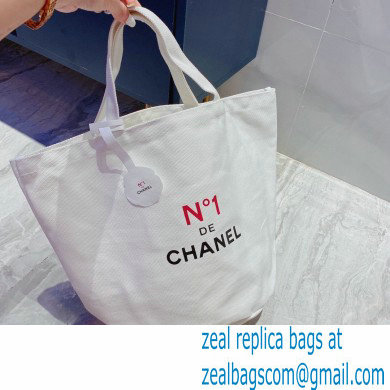 chanel camellia vintage canvas shopping bag white 2023
