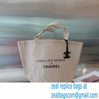 chanel canvas shopping bag creamy 2023
