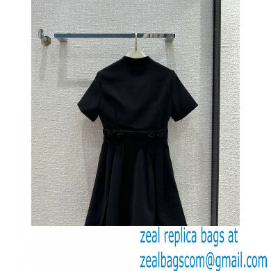 dior Black Wool and Silk Short Flared Dress 2023