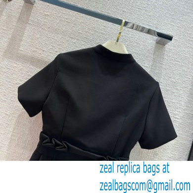 dior Black Wool and Silk Short Flared Dress 2023 - Click Image to Close