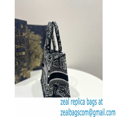 dior Black and White Plan de Paris Embroidery small book tote bag 2023