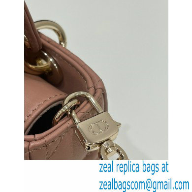 dior Micro Lady D-Joy Bag in Ethereal Pink Cannage Lambskin 2023 - Click Image to Close