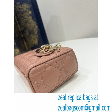 dior Micro Lady D-Joy Bag in Ethereal Pink Cannage Lambskin 2023