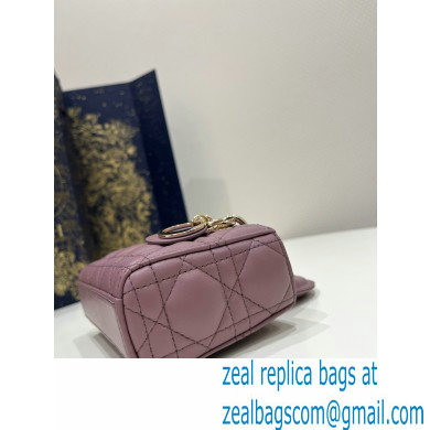 dior Micro Lady D-Joy Bag in Peony Pink Cannage Lambskin 2023