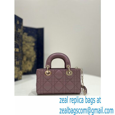 dior Micro Lady D-Joy Bag in Peony Pink Cannage Lambskin 2023