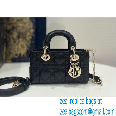 dior Micro Lady D-Joy Bag in black Cannage Lambskin 2023