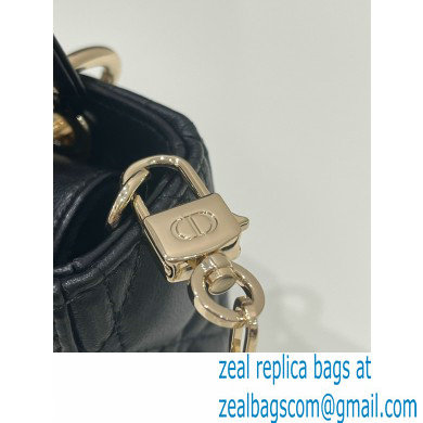 dior Micro Lady D-Joy Bag in black Cannage Lambskin 2023