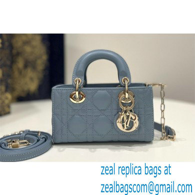 dior Micro Lady D-Joy Bag in cloud blue Cannage Lambskin 2023 - Click Image to Close