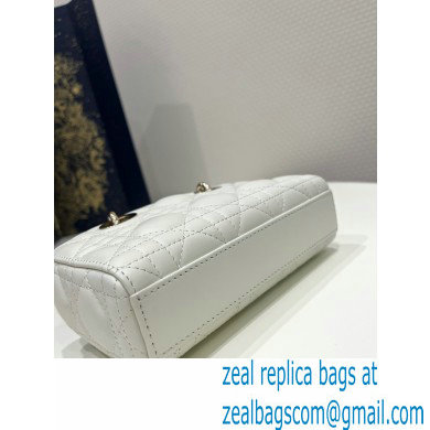 dior Micro Lady D-Joy Bag in white Cannage Lambskin 2023