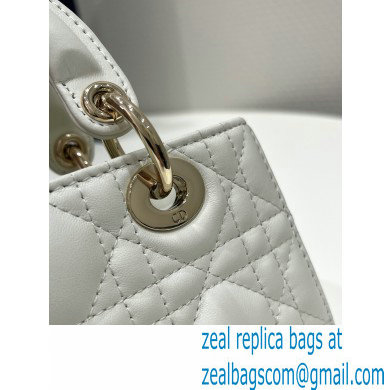 dior Micro Lady D-Joy Bag in white Cannage Lambskin 2023