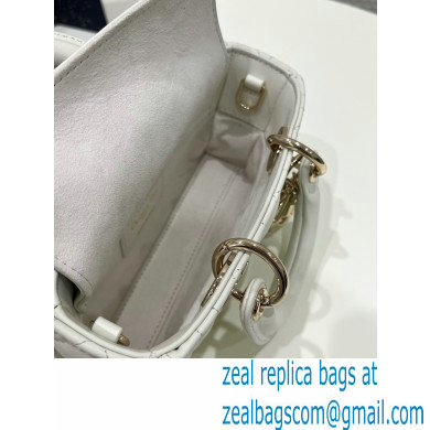 dior Micro Lady D-Joy Bag in white Cannage Lambskin 2023