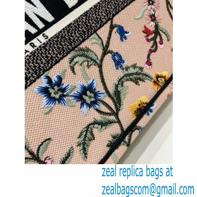 dior Natural Multicolor Raffia Embroidered with Dior Petites Fleurs medium book tote bag 2023 - Click Image to Close